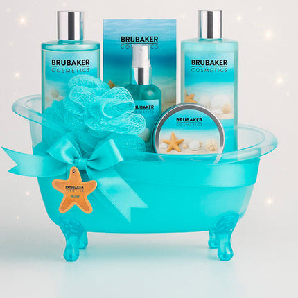 Wellness Geschenkset, 7-teilig, Dusch-Beauty-Set in dekorativer Badewanne