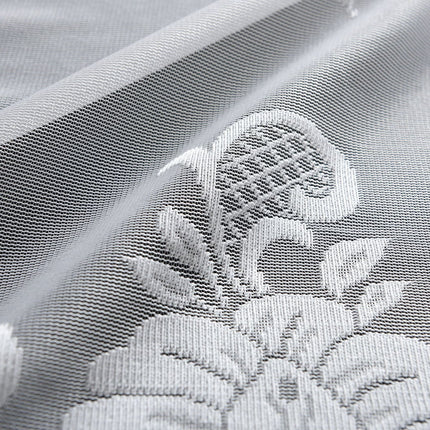Bogenstore Gardine Jacquard »Rosendahl«, Blumenmuster Weiß Kräuselband Universalband Faltenband Store 13140