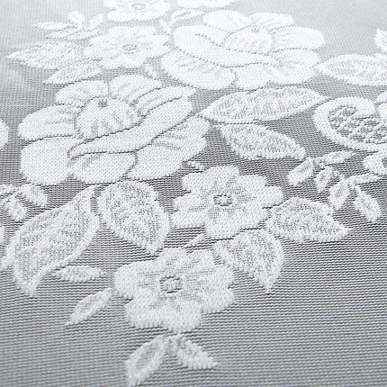 Bogenstore Gardine Jacquard »Rosendahl«, Blumenmuster Weiß Kräuselband Universalband Faltenband Store 13140