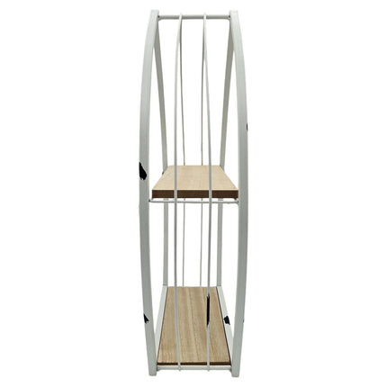 Regal Boot Weiß Wandregal Maritim Metall MDF-Holz 48x32x12 cm Dekoregal Shabby