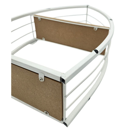 Regal Boot Weiß Wandregal Maritim Metall MDF-Holz 48x32x12 cm Dekoregal Shabby