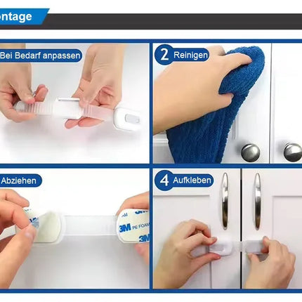 8x Kindersicherung Schrankschloss Schubladensicherung Baby Kinder Schutz 8 Stück