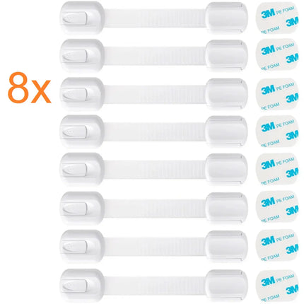 8x Kindersicherung Schrankschloss Schubladensicherung Baby Kinder Schutz 8 Stück