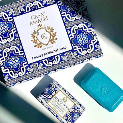 CASA AMALFI BLUE MAIOLICA 3 SOAP GIFT SET