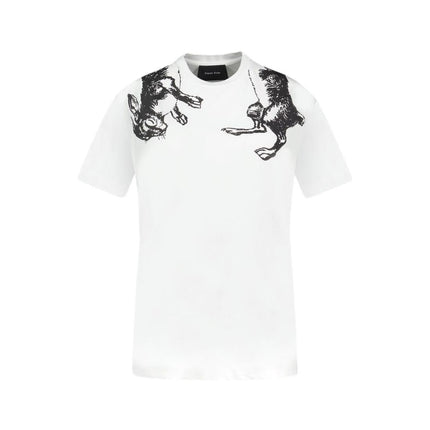 Hare Illustration T-Shirt - Simone Rocha - Baumwolle - Weiß