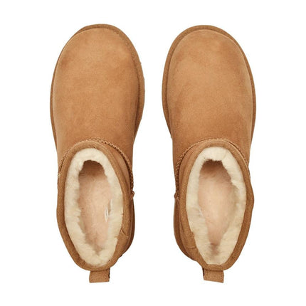 Stiefeletten Classic Ultra Mini aus braunem Leder