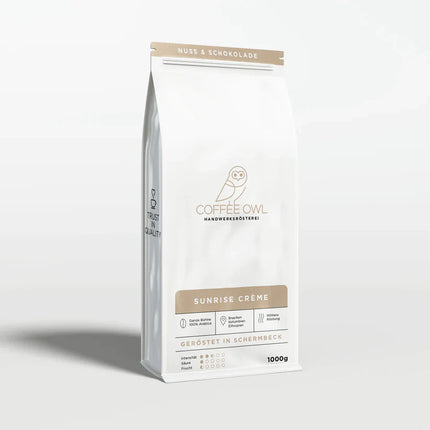 1000g SUNRISE CRÈME - 100% ARABICA KAFFEEBOHNEN BLEND - COFFEE OWL