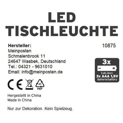 Lampe Leuchte kleine Tischleuchte LED Camping dimmbar tragbar batteriebetrieben