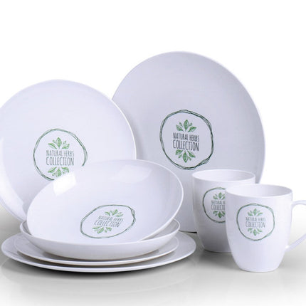 Camping Geschirrset NATURE aus PLA 8-teilig für 2 Personen