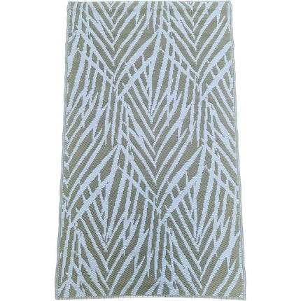 Teppich Outdoor Balkonteppich außen Balkon Terrasse taupe weiß 150 x 90