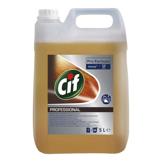 Cif Professional Holzbodenreiniger Spezieller Reiniger für Holz- und Laminatböden | Kanister (5 l)