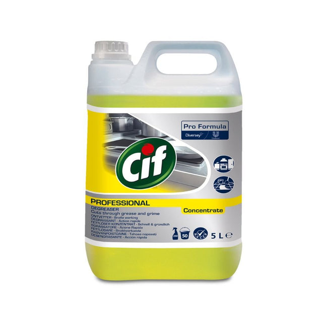 Cif Professional Allzweckreiniger Zitrus, Universalreiniger für alle wasserfesten Flächen mit frischem Zitrusduft | Kanister (5 l)