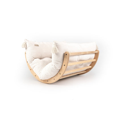 Kletterbogen & Wippe aus Holz - groß | Natur