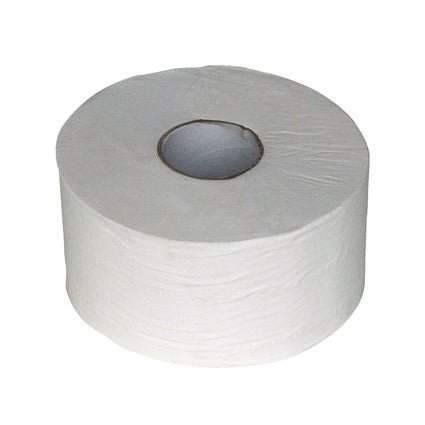 Toilettenpapier Jumborolle 2-lagig weiß, Rollenbreite 89 mm, passend für Spender 180275 | Packung (1 Rolle)