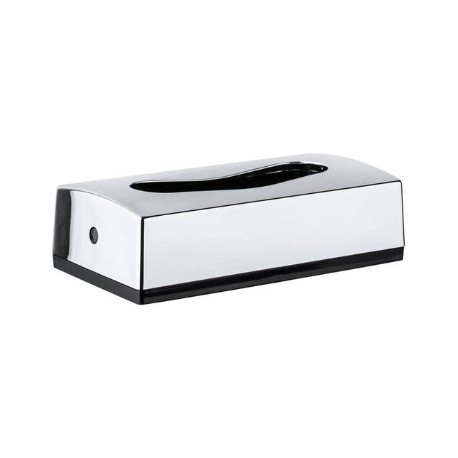 DI Spender für Kosmetiktücher Standardbox, Kunststoffspender- freistehend oder für die Wandmontage geeignet, für die Kosmetiktücher in der Standardbox 1 Stk. (silbermetallic) | Packung (1 Stück)