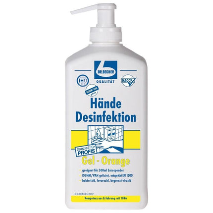 Dr. Becher Hände Desinfektion Gel Orange - 500 ml | Packung (500 ml)