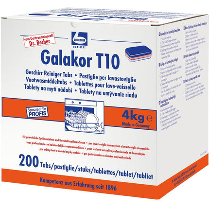 Dr. Becher Galakor T10 Geschirrreiniger Tabs - 200 Stk. | Packung (200 Stück)