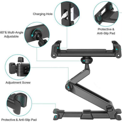 Universal KFZ Tablet Halterung Kopfstütze Autohalterung iPad Switch ausziehbar