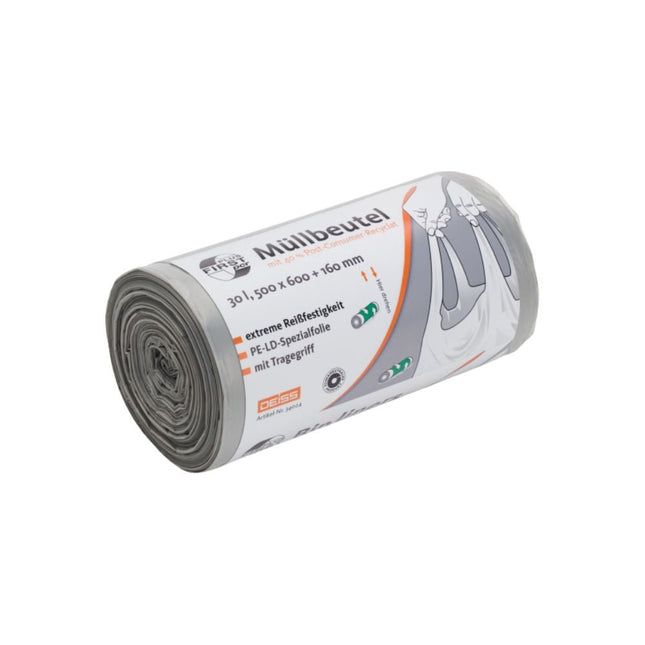 DEISS First Plus Pcr Müllbeutel 30 Liter, 34044 mit Tragegriff