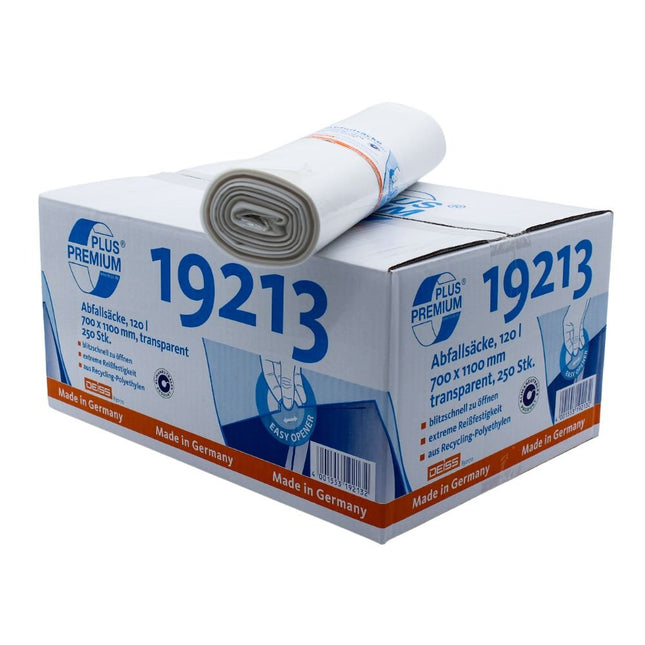 DEISS Premium Plus® 120 Liter Abfallsäcke Typ 60 19213 - Rolle / 120 Liter | Rolle (25 Stück)