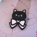 black - light pink / Cat + Ribbon Set