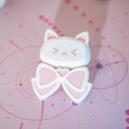 white - light pink / Cat + Ribbon Set