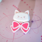 light pink - pink / Cat + Ribbon Set