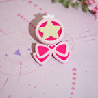 light pink - pink / Star + Ribbon Set