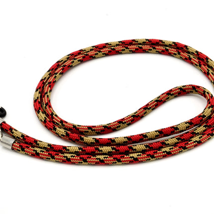 Brillenband 3,8mm Camouflage Rot Beige
