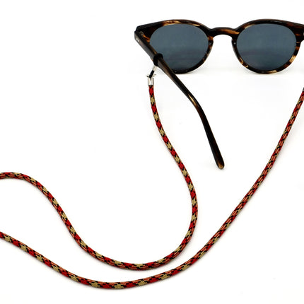 Brillenband 3,8mm Camouflage Rot Beige