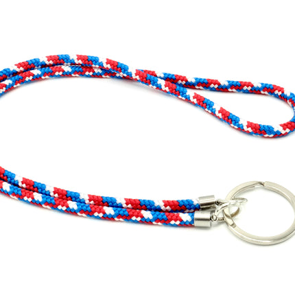 Schlüsselband Rot/Blau/Weiss