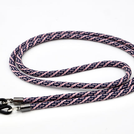 Brillenband 3,8mm Rosa Blau Gemustert