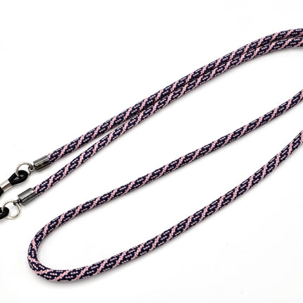 Brillenband 3,8mm Rosa Blau Gemustert