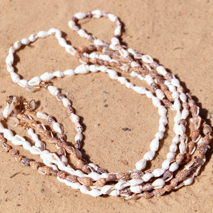 Muschel Brillenkette Braun