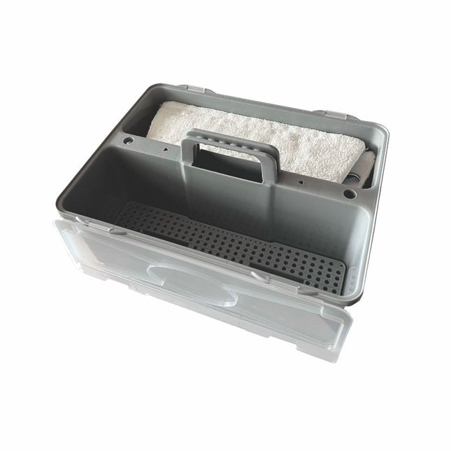 Arcora X-Line Duo Kunststoff Box Grau Mit Deckel Und Plastikgriff Inkl. 1X Bodensieb | Karton (1 Stück)