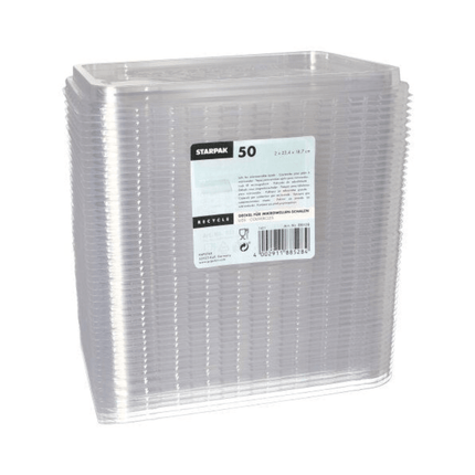 Starpak Deckel für Mikrowellenschalen 23,4 x 18,7 cm transparent | Folie (50 Stück)