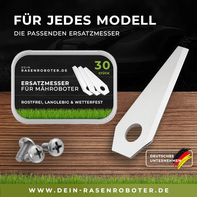 30 Edelstahl Ersatz-Messer-Klingen für Bosch Indego XS 300