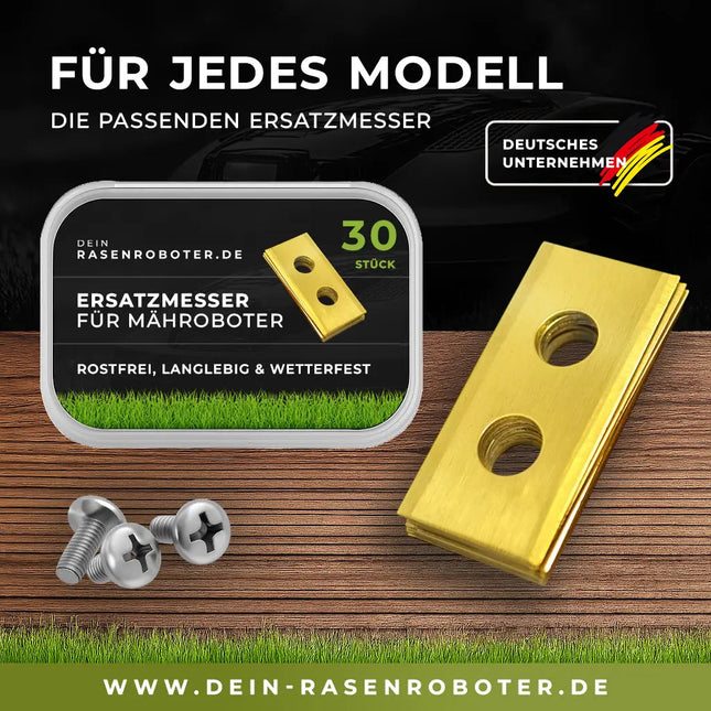 30 rostfreie 2-Loch Titan Ersatz-Messer-Klingen für Einhell Freelexo 1200 LCD BT