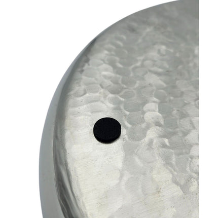 Teller silber Metallteller Deko Schale Hammerschlag Kerzenteller rund 37 cm