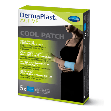Hartmann DermaPlast® ACTIVE Cool Patch Kühlpflaster, selbstkühlend, 10 x 14 cm | Packung (1 Stück)