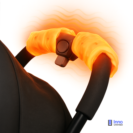 Griffheizung FingerHEAT™ für den Kinderwagen, Muff Kombination möglich, Kinderwagen Handwärmer