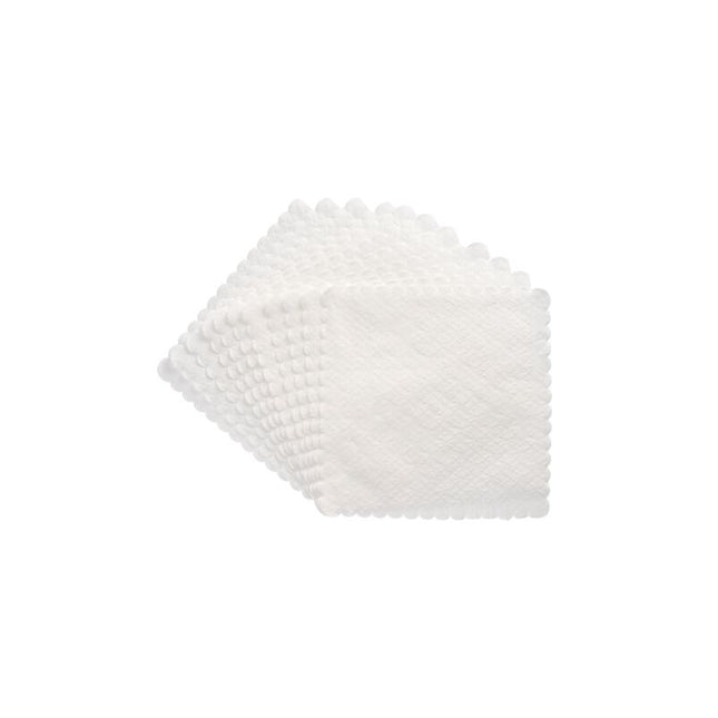 PAPSTAR Dessertdeckchen 15x15 cm, weiß, ideal für Desserts | Folie (2000 Stück)