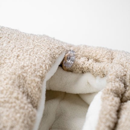 Winterfußsack Teddystoff Bouclé – für Kinderwagen & Autoschale