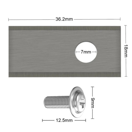 30x Edelstahl Messer für Ecovacs Goat O800 RTK | Silber | 36mm