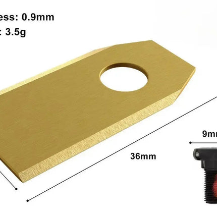 30x Titan Messer für Sunseeker S4 & S5 | Gold Edition | 36x18mm