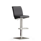 Schwarz / Leder / Eckig