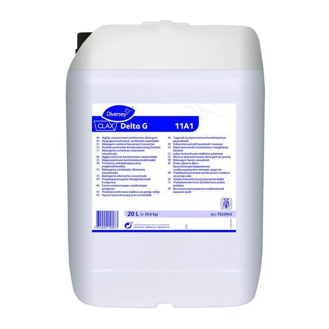 Clax Delta G 11A1, Hochkonzentriertes Kombinationswaschmittel für Buntwäsche | Kanister (20 l)