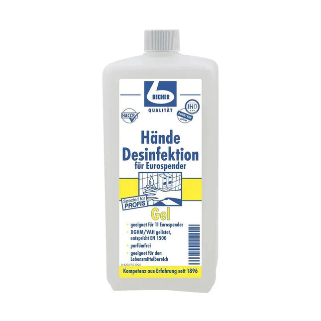 Dr. Becher Hände Desinfektion Gel - 1 Liter | Flasche (1000 ml)