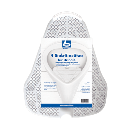 Dr. Becher Siebeinsätze für Urinale - 4 Stück | Packung (4 Stück)