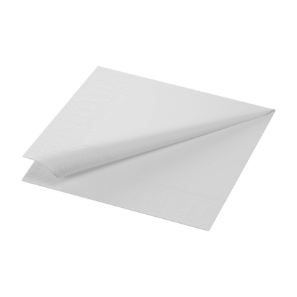 Servietten 33x33 cm, 2-lagig, weiß | Packung (300 Servietten)